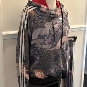 adidas Red & Gray Rita Ora Labeled Jacket